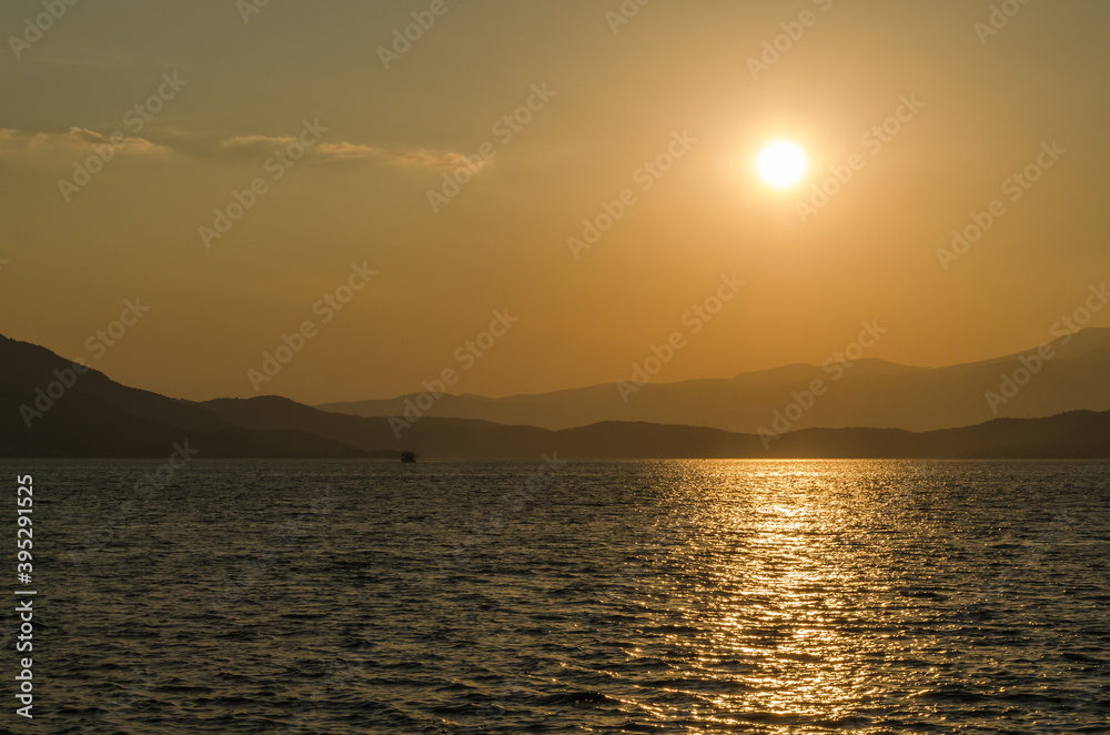 Sunset on the island of Evia, Greece Sunset on the island of Evia, Greece