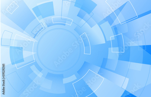 Abstract technology background. Elegant tech white blue texture background for tech design and backdrop. Creative circle and circuit technology solutions with gear. Abstract tech vector background