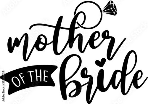 Mother of the bride isolated on the white background. Vector illustration