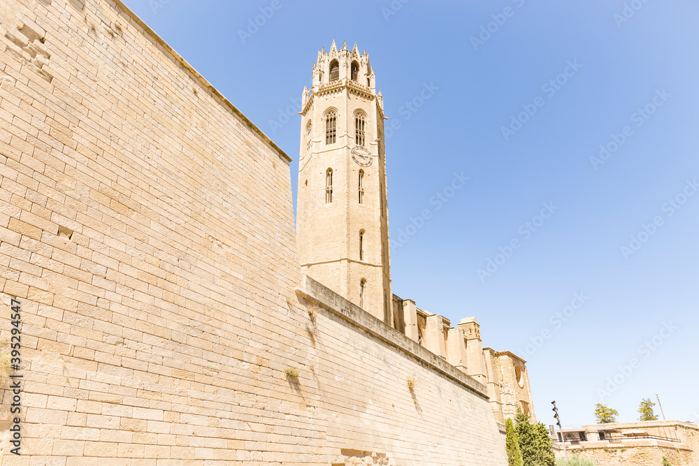 the old Cathedral of St Mary of La Seu Vella in Lleida city, Catalonia, Spain