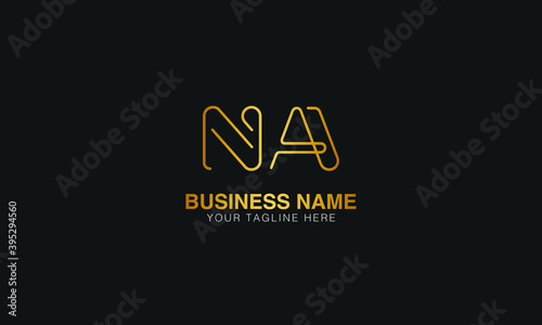 NA N A initial based letter typography logo design vector 