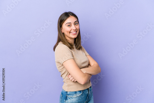 Young caucasian woman happy, smiling and cheerful.