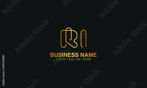 RI R I initial based letter typography logo design vector 