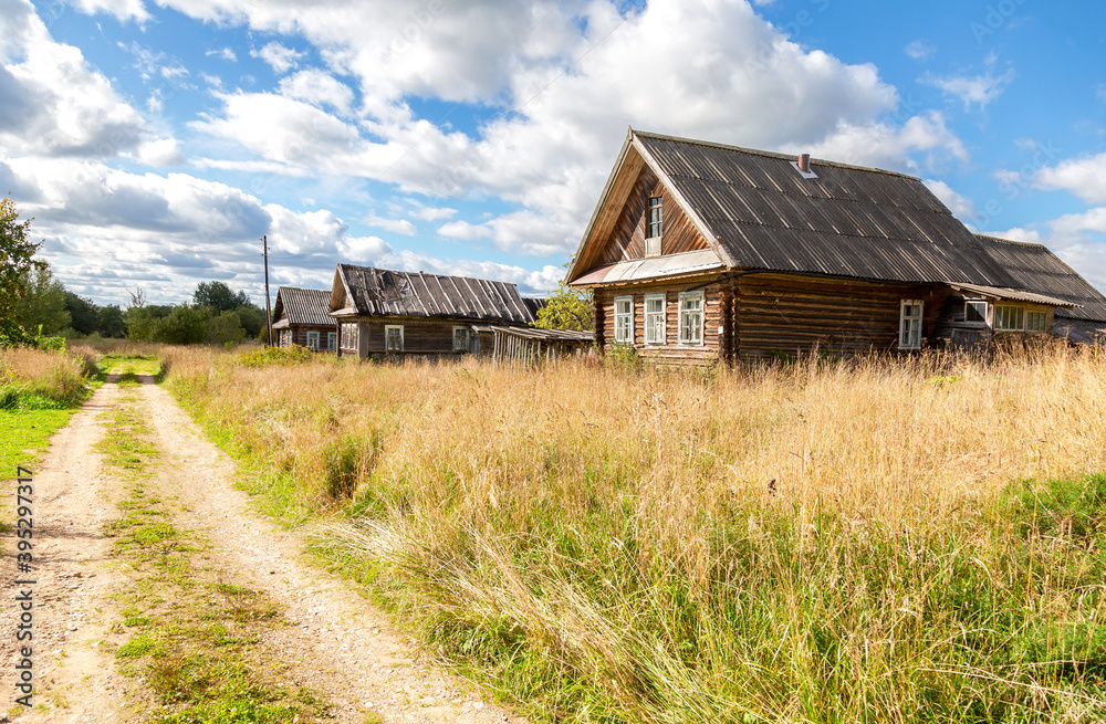 Old rural wooden houses in abandoned russian village Old rural wooden houses in abandoned russian village