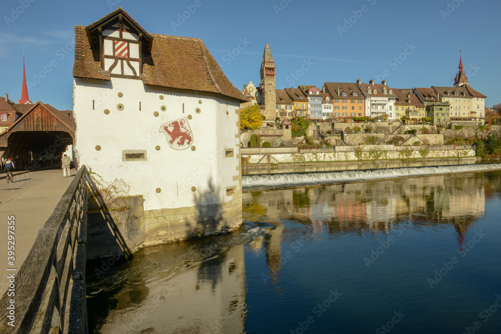 The historical town of Bremgarten on