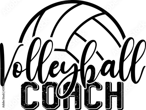 Volleyball coach isolated on the white background. Vector illustration