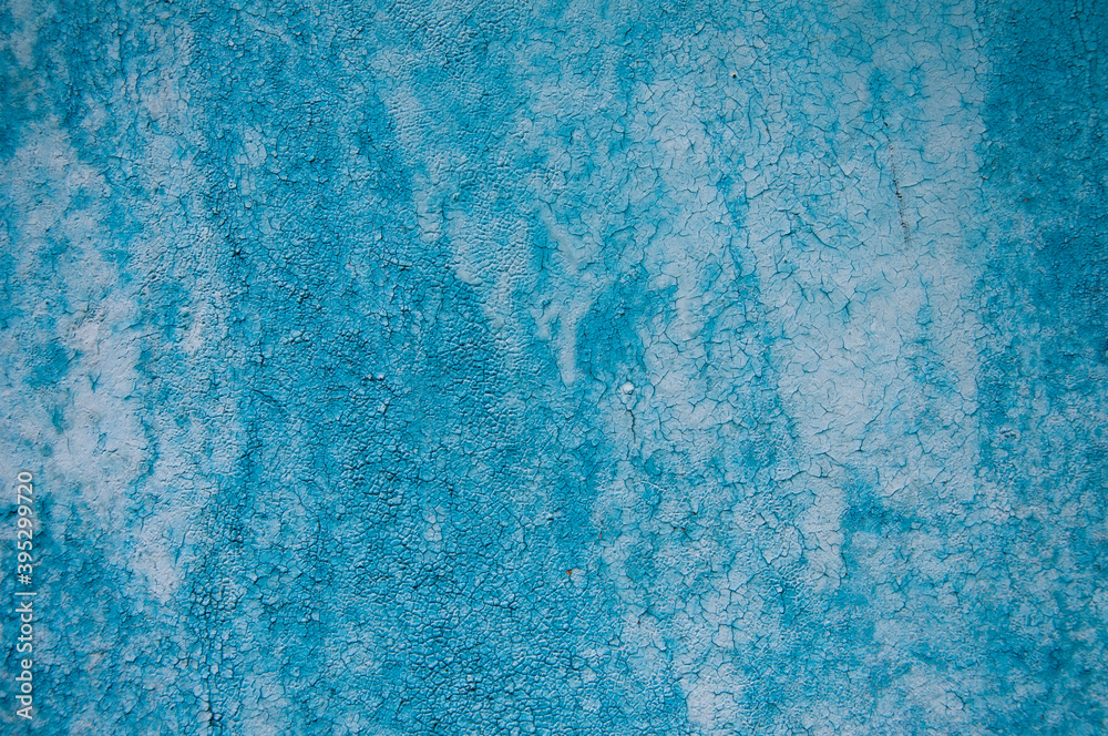 Background - grain texture blue paint wall. Beautiful abstract grunge decorative blue wallpaper.