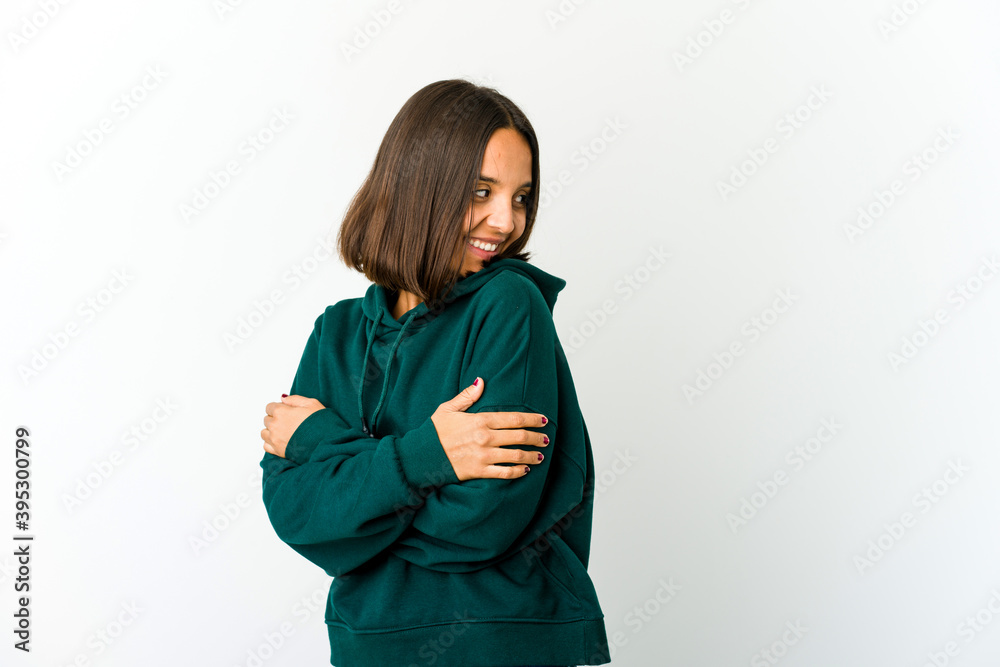 Young mixed race woman laughing and having fun. Young mixed race woman laughing and having fun.