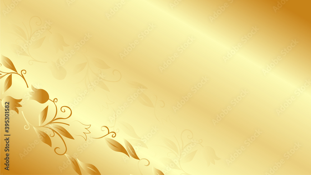 tulips floral pattern, gold flower and leaves tulips floral pattern, gold flower and leaves