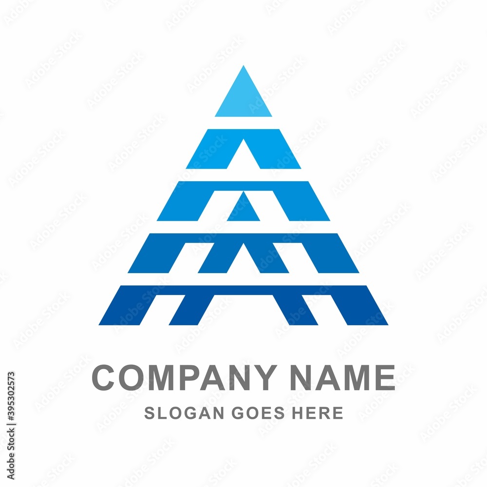 Fototapeta premium Monogram Letter A Geometric Triangle Arrow Business Company Stock Vector Logo Design Template