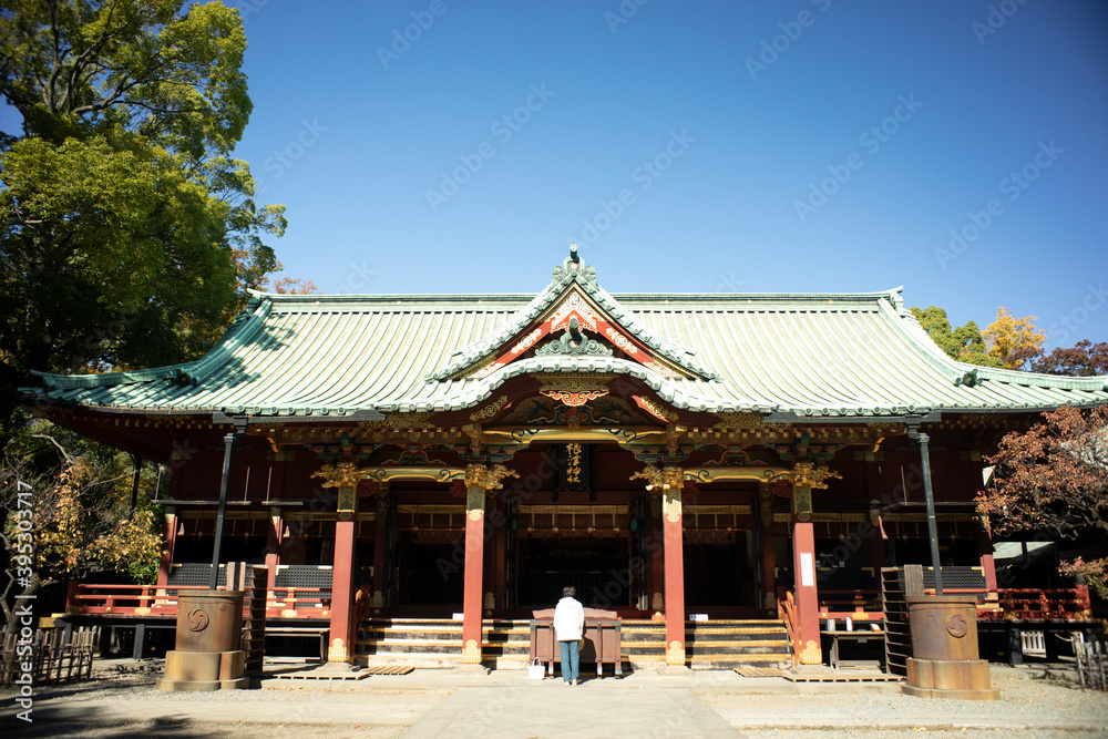 Beautiful Shrine Architecture at Nezu Shrine, Tokyo Japan Beautiful Shrine Architecture at Nezu Shrine, Tokyo Japan