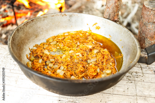 meat in a pan