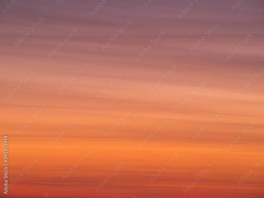 Long exposure picture with the orange sky at sunset. Long exposure picture with the orange sky at sunset.