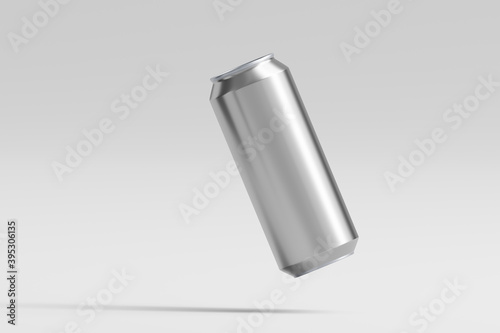 Aluminum can on white background 3d render