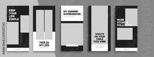 Trendy editable Instagram Stories template. Design for social media. Tiktok