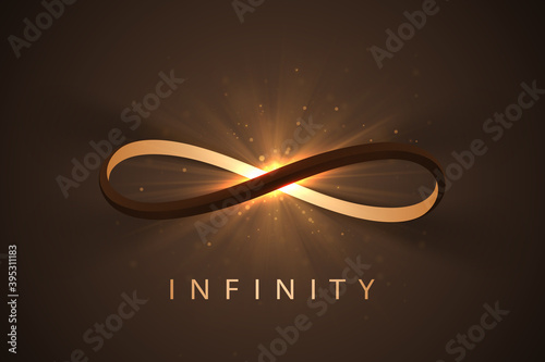Infinity sign with light effect