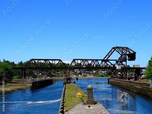 North America, United States, Washington State, City of Seattle, Salmon Bay Bridge photo