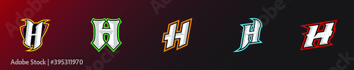 Set of initial sport/esport logo design