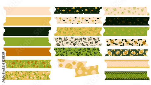 Set of Washi tape. Provence style.