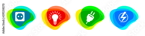 Electrician service buttons in vector quality.