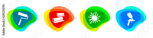 House painting service buttons in vector quality.