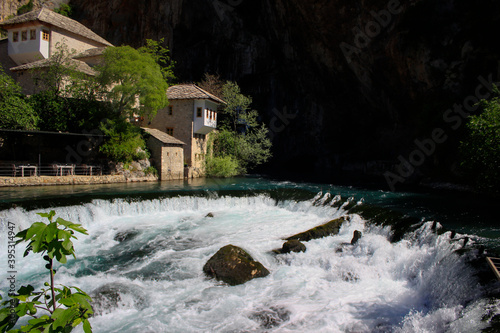 Blagaj Tekke is a lodge established in Mostar region of Bosnia and Herzegovina near the city center of Blagaj, at the source of the Buna River. photo