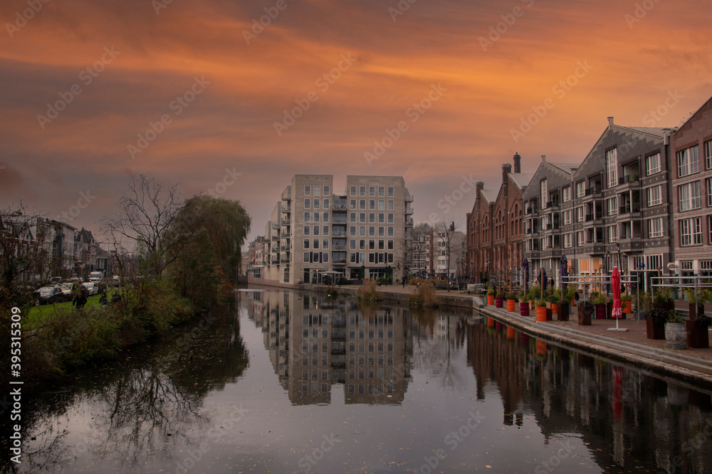Buildings At The Oranje-Vrijstaatkade Street Amsterdam The Netherlands