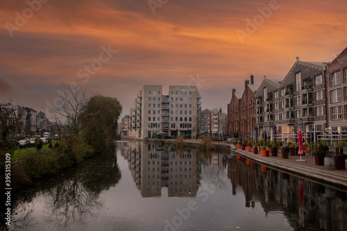 Buildings At The Oranje-Vrijstaatkade Street Amsterdam The Netherlands
