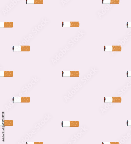 Cigarette butt  isolated  seamless pattern