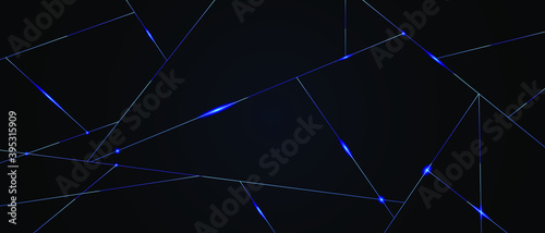 Dark black and Blue mosaic background. Modern dark abstract vector texture