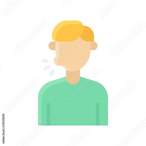 Obraz na płótnie sickness and disease related boy or patient face swelling vectors in flat style, w salonie