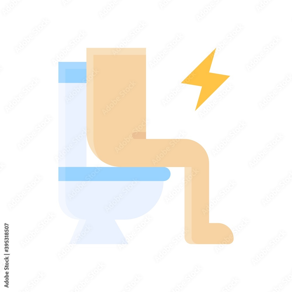 sickness and disease related patient with constipation pain problem vectors in flat style,
