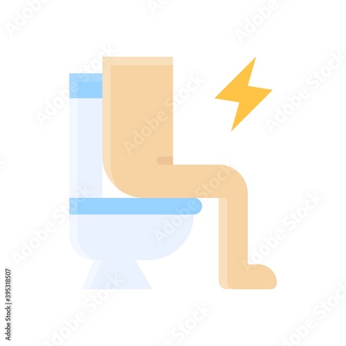 Obraz na płótnie sickness and disease related patient with constipation pain problem vectors in flat style, w salonie