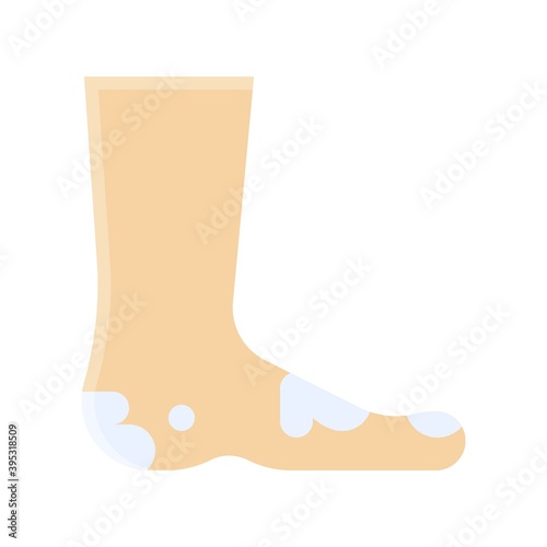 Obraz na płótnie sickness and disease related patient with feet pain problem vectors in flat style, w salonie
