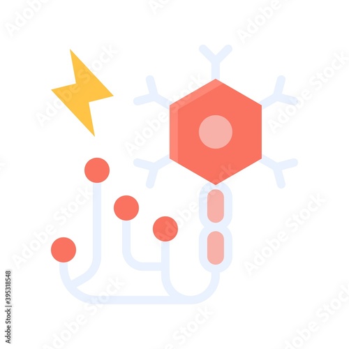 Obraz na płótnie sickness and disease related humen neuron vectors in flat style, w salonie