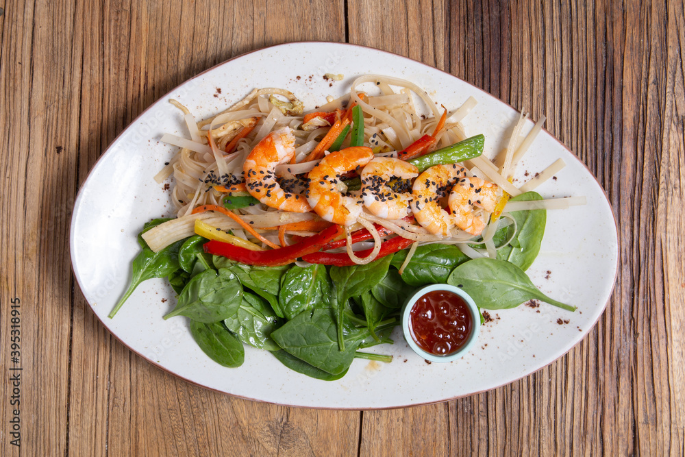 Thai Fried Noodles, Thai food Pad Thai. Thai Fried Noodles, Thai food Pad Thai.