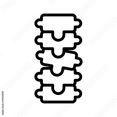 Obraz na płótnie sickness and disease related humen spine crack vectors in lineal style, w salonie