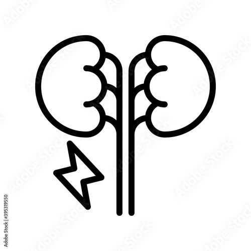 Obraz na płótnie sickness and disease related kidny pain in humen vectors in lineal style, w salonie
