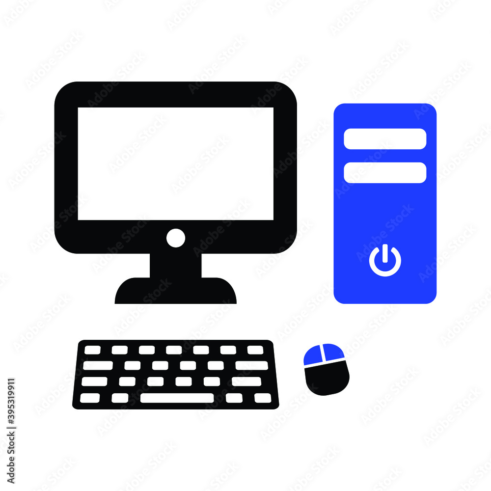 Desktop computer icon design vector image
Desktop computer icon design vector image