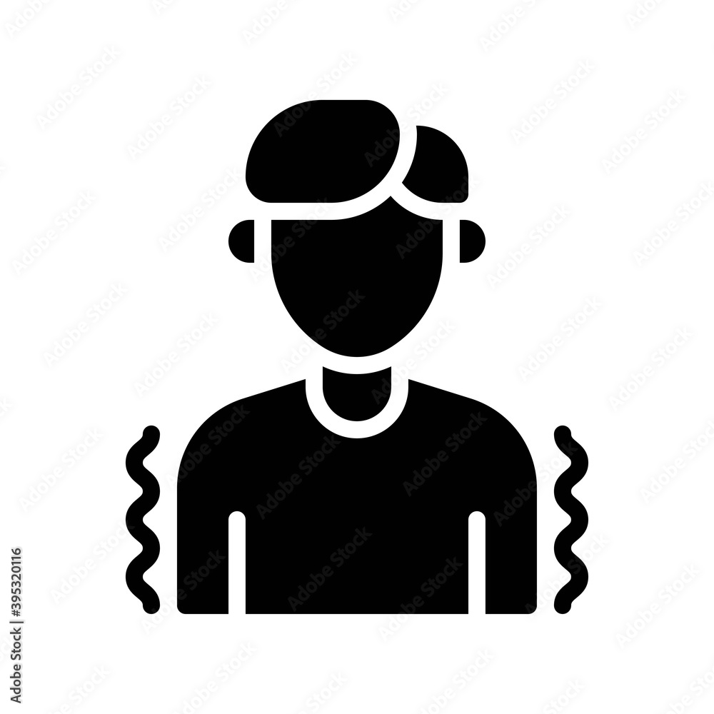 sickness and disease related boy or patient in fever vectors in solid design,