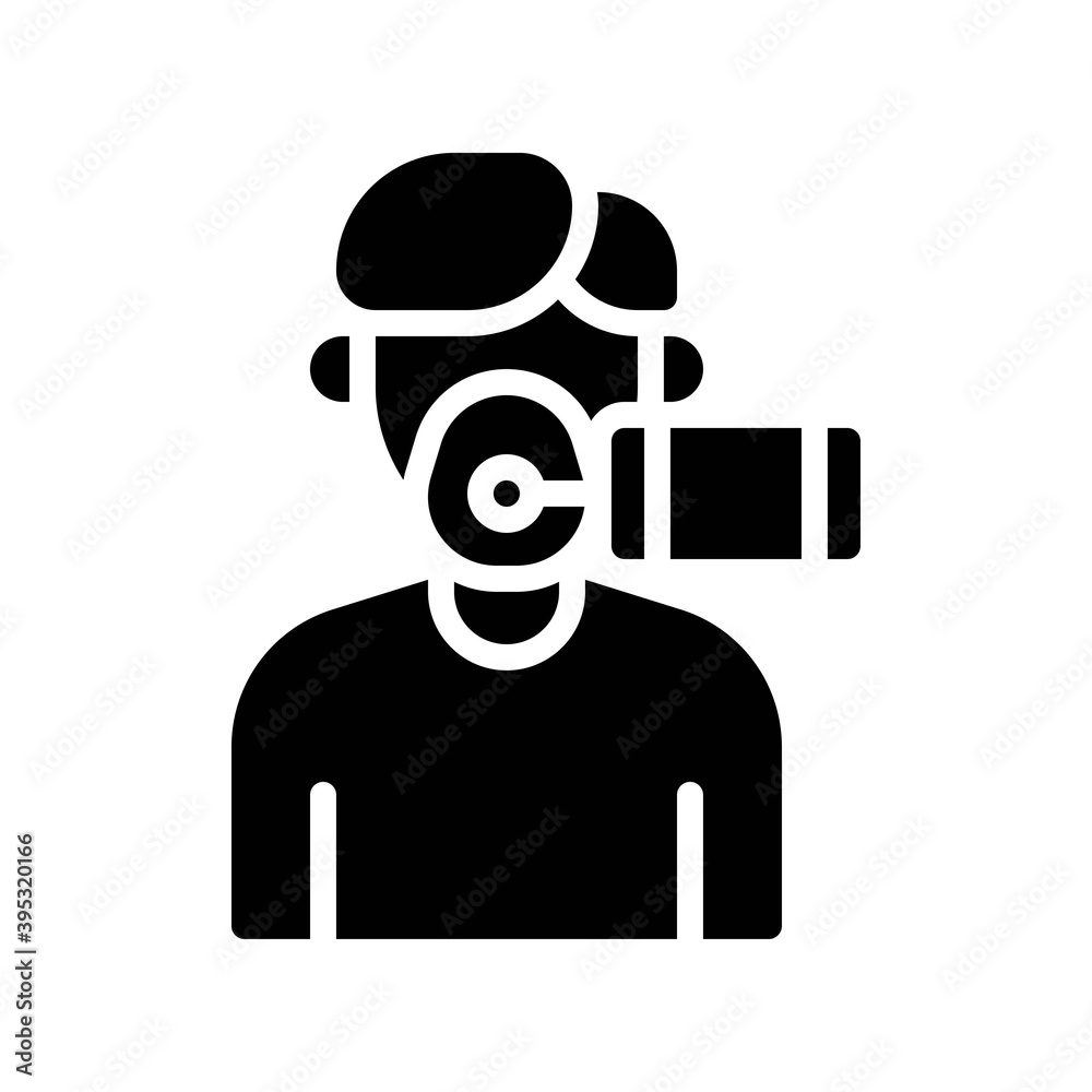 sickness and disease related patient or boy with lack of air vectors in solid design,