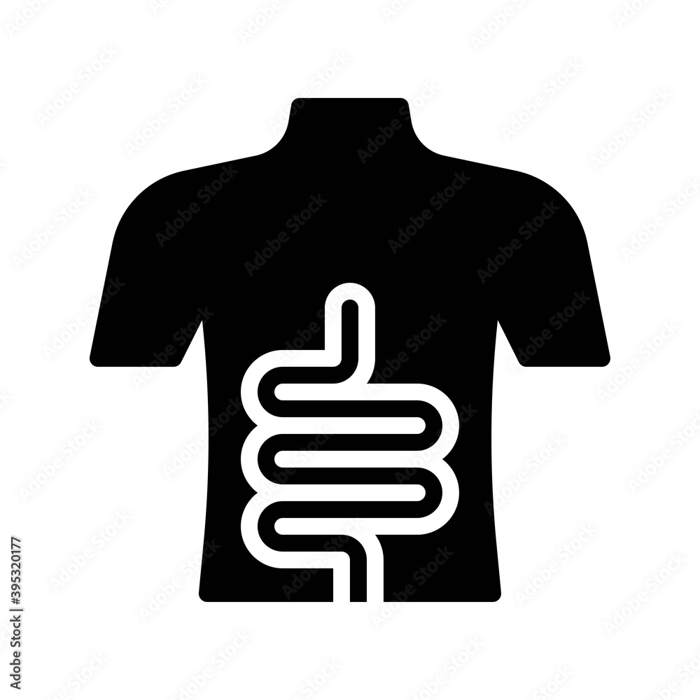 sickness and disease related patient with digestion problem vectors in solid design,