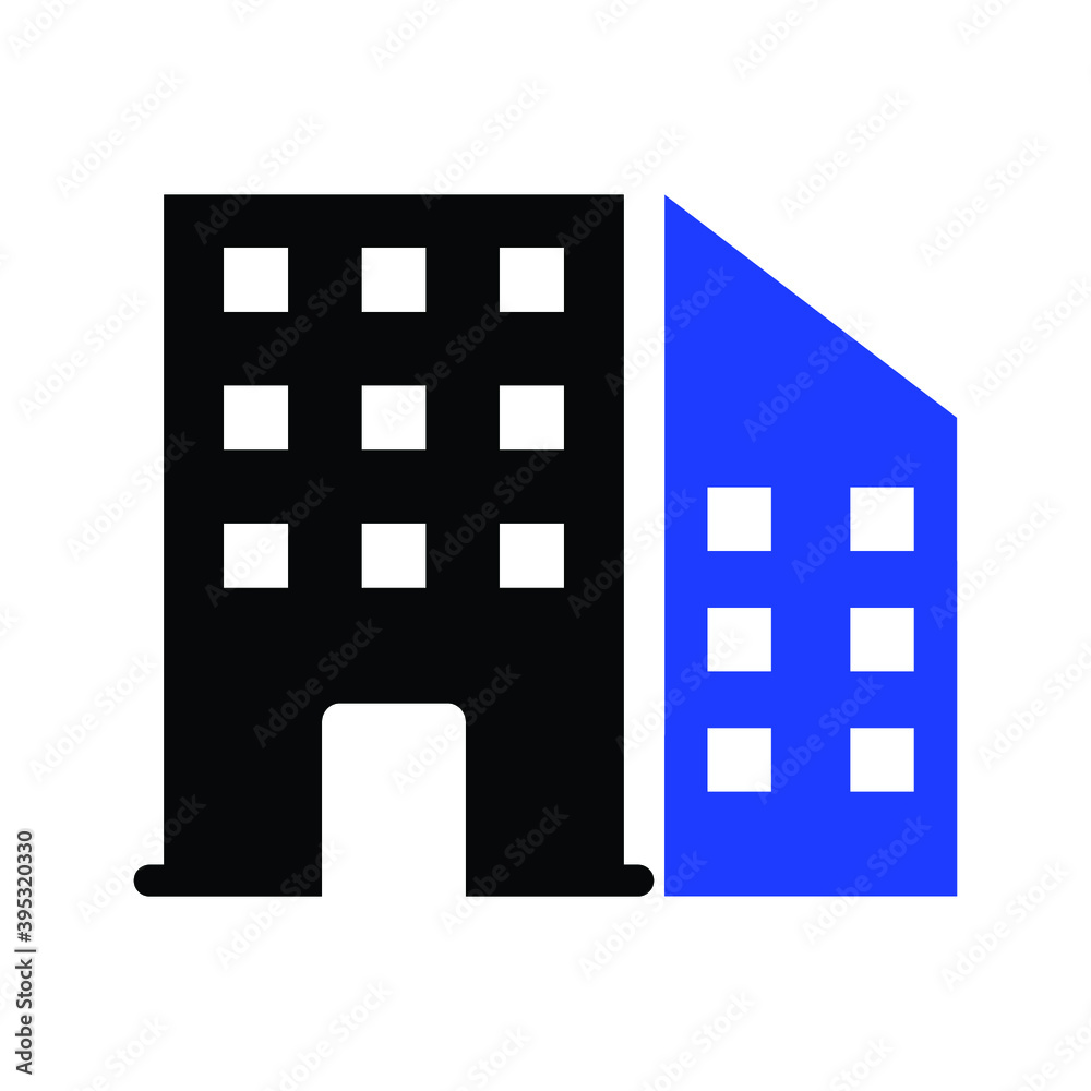 Apartment Symbol Building.Office Vector Icon
