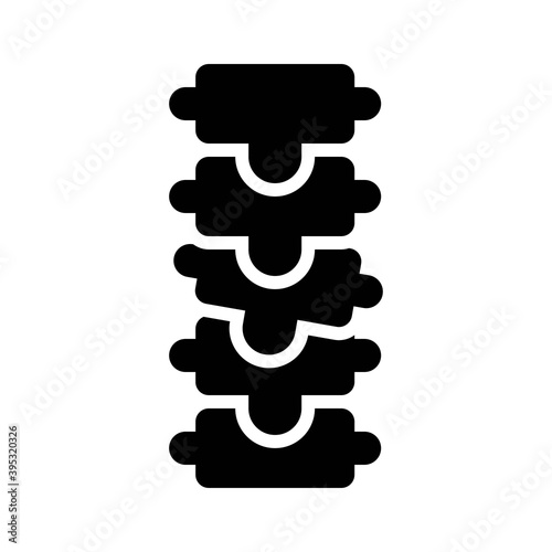 Obraz na płótnie sickness and disease related humen spine crack vectors in solid design, w salonie