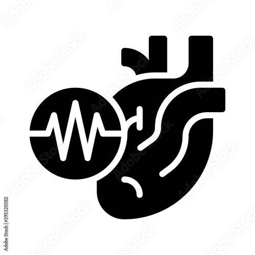 Obraz na płótnie sickness and disease related heart pain or disease vectors in solid design, w salonie