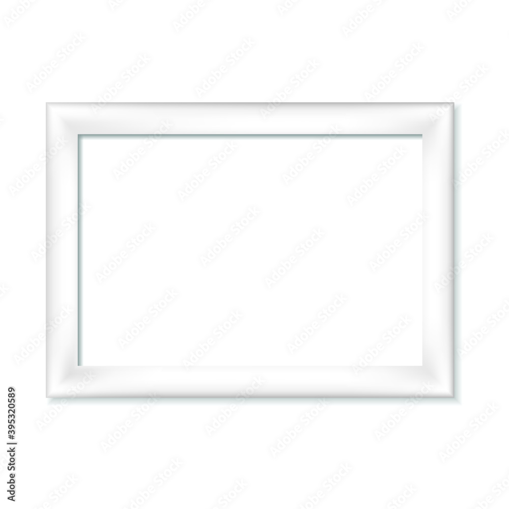 Realistic picture frame on white background vector illustration Realistic picture frame on white background vector illustration