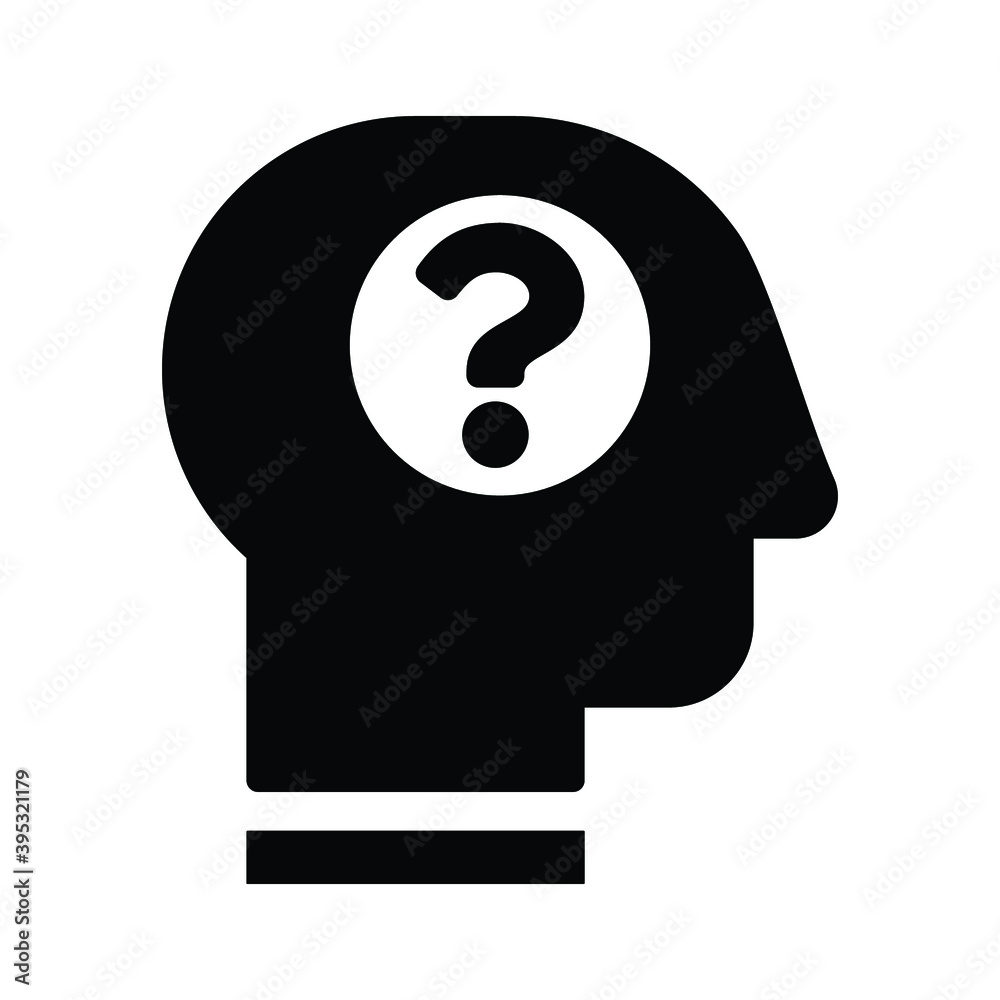 Head Question Mark Vector Icon