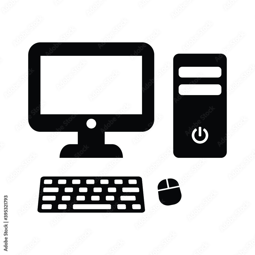 Desktop computer icon design vector image
Desktop computer icon design vector image