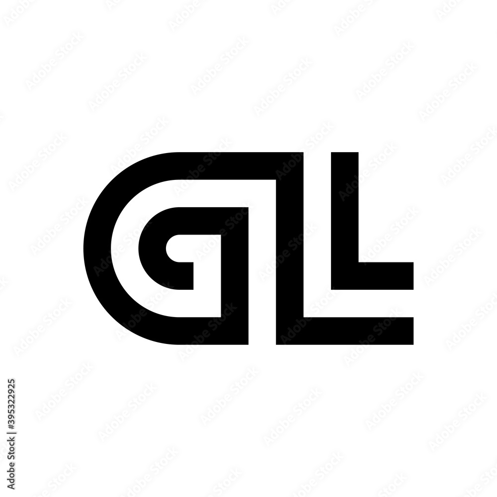 Letter GL initial logo design template Letter GL initial logo design template