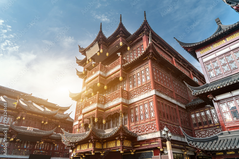 Shanghai City God Temple ancient architectural landscape Shanghai City God Temple ancient architectural landscape